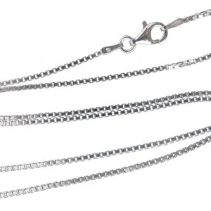 1.2mm Box Chain - 925 Sterling Silver - 16" 18" 20" 22" 24" Italian Necklace image 3