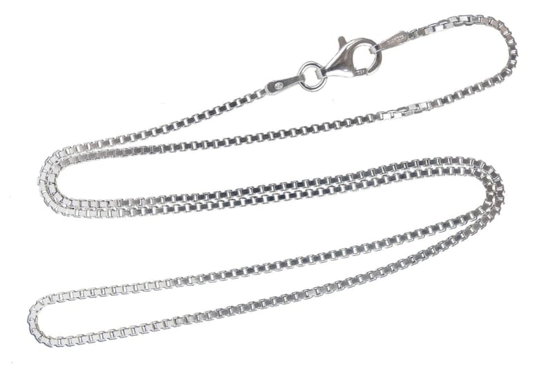 1.2mm Box Chain - 925 Sterling Silver - 16" 18" 20" 22" 24" Italian Necklace image 3