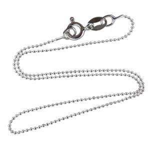 1mm Ball Bead Chain Necklace - 925 Sterling Silver - Italian Italy - 16&quot; 18&quot; 20&quot; 22&quot; 24&quot; 30&quot;