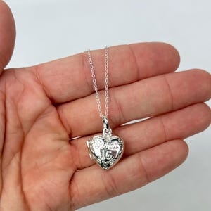 Sterling Silver Sweet 16 Heart Locket - 18mm x 18mm 2 Picture Pendant