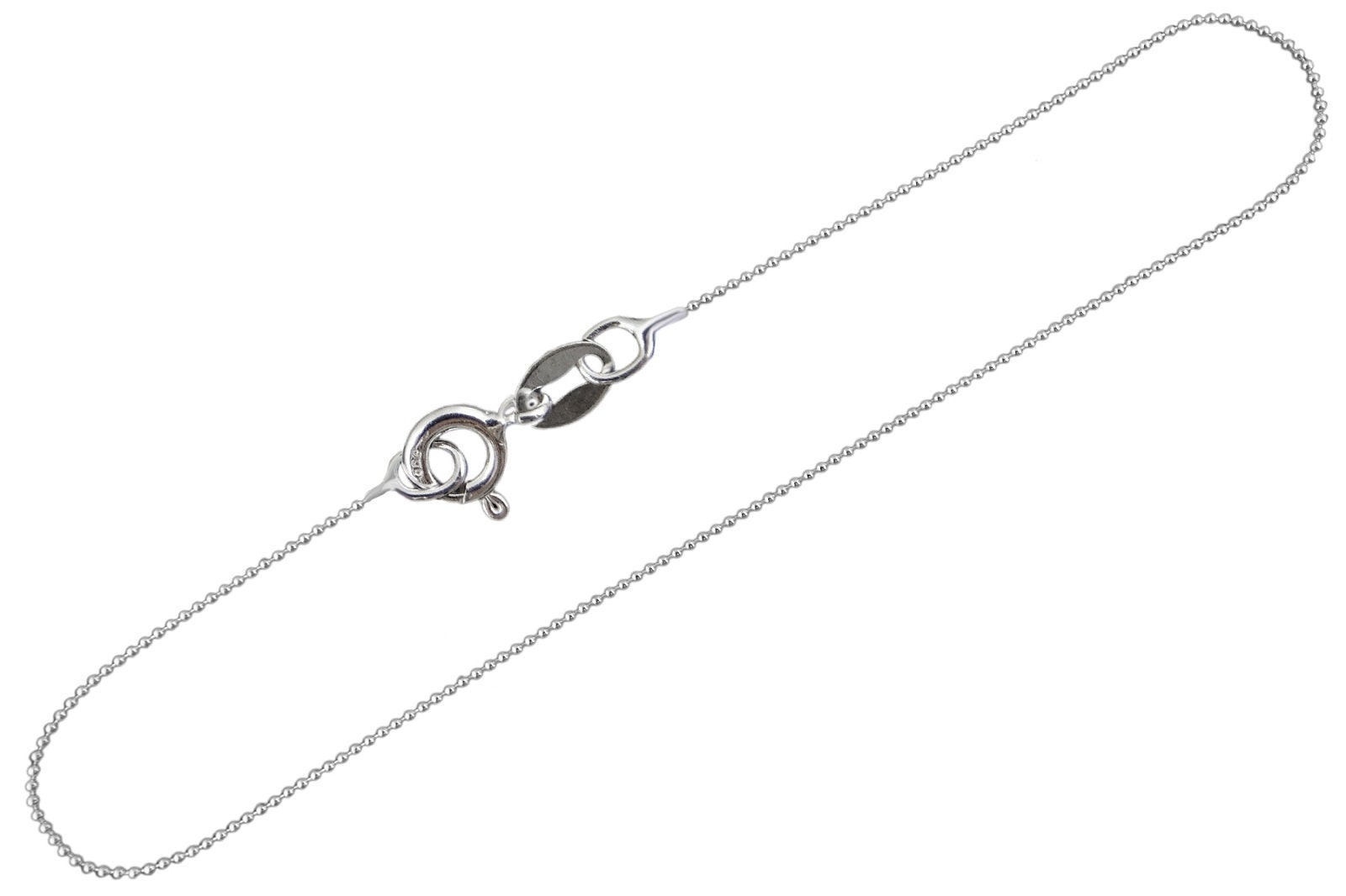 1mm Ball Bead Chain Necklace 925 Sterling Silver Italian Etsy