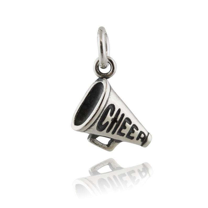 Sterling Silver Tiny Cheer Megaphone Charm 925 Sterling Etsy