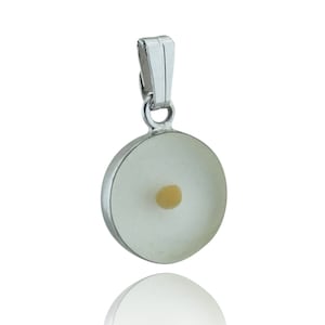 Stainless Steel Faith of a Mustard Seed Charm - 12mm (1/2") Real Seed in Round Resin Charm