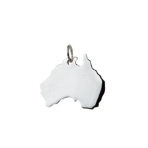 Breloque Australie en argent sterling - Pendentif champêtre 20 mm x 15 mm