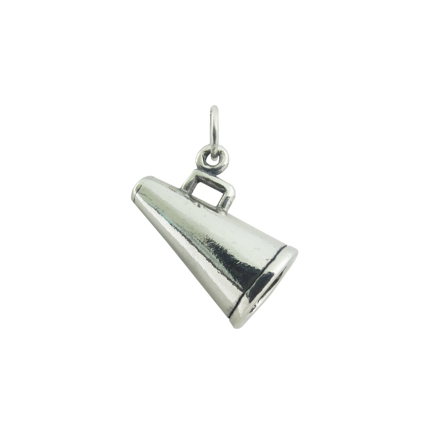 Tiny 3D Megaphone 925 Sterling Silver Cheerleading Charm Etsy