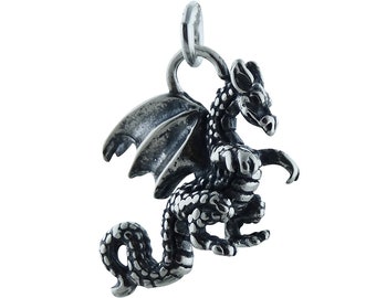 10pcs antique silver color 36x32mm metal Chinese dragon pendant charm handmade jewelry making DIY finding earring necklace drop BM116