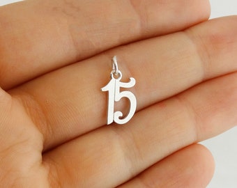 10 Number 3 Charms Antique Silver Tone Number Three Charm ODSF-1708 10 Number 3 Charms Antique Silver Tone Number Three Charm ODSF-1708