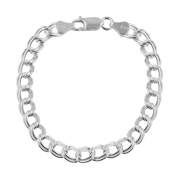 Charm Bracelet Medium Oval Toggle Clasp .925 Sterling Silver Clasp Starter 5x7 mm Loop Link 7- 8 CB03 7.5