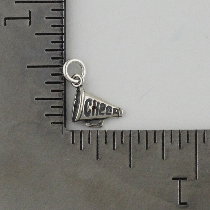 Sterling Silver Tiny Cheer Megaphone Charm 925 Sterling Etsy