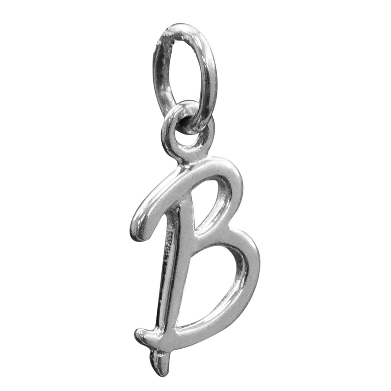 Sterling Silver Initial Letter B Charm - 925 Silver - Cute Dainty ...