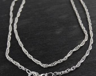 925 Sterling Silver Italian Solid Twist Rope Necklace Chain 16