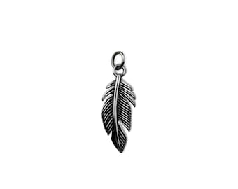 Sterling Silver Double Sided Feather Charm Native American - Etsy