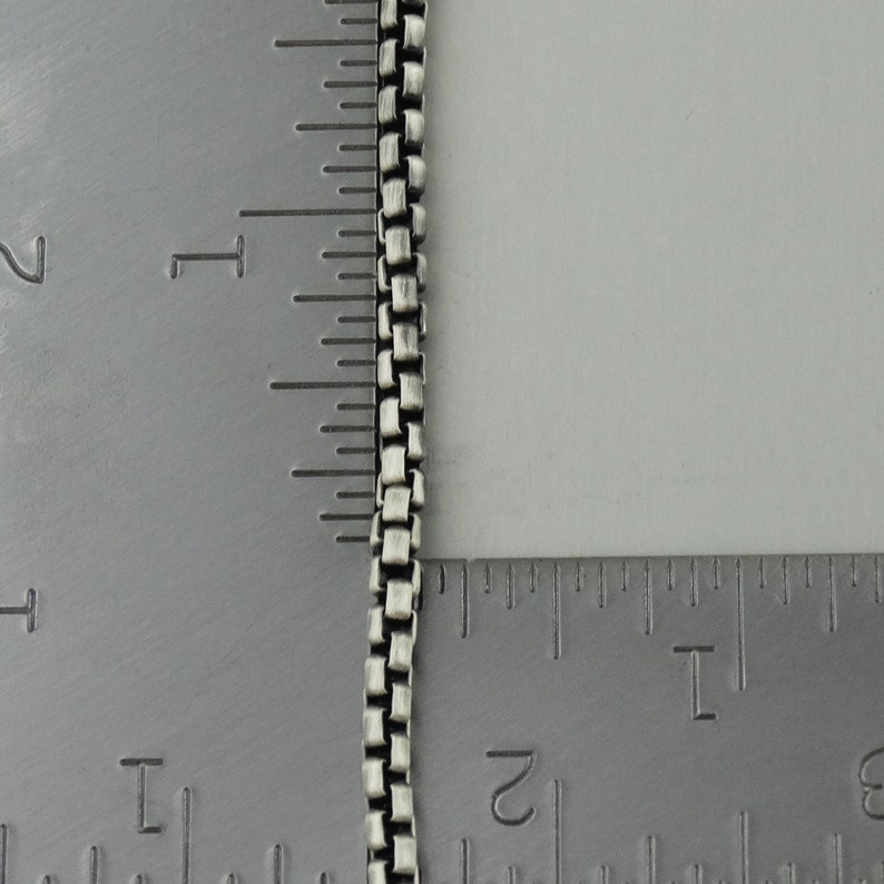 3mm Gun Metal Round Box Chain Necklace - 925 Sterling Silver - Men's Masculine Lobster Clasp 18" 20" 22" 24" 30" image 2
