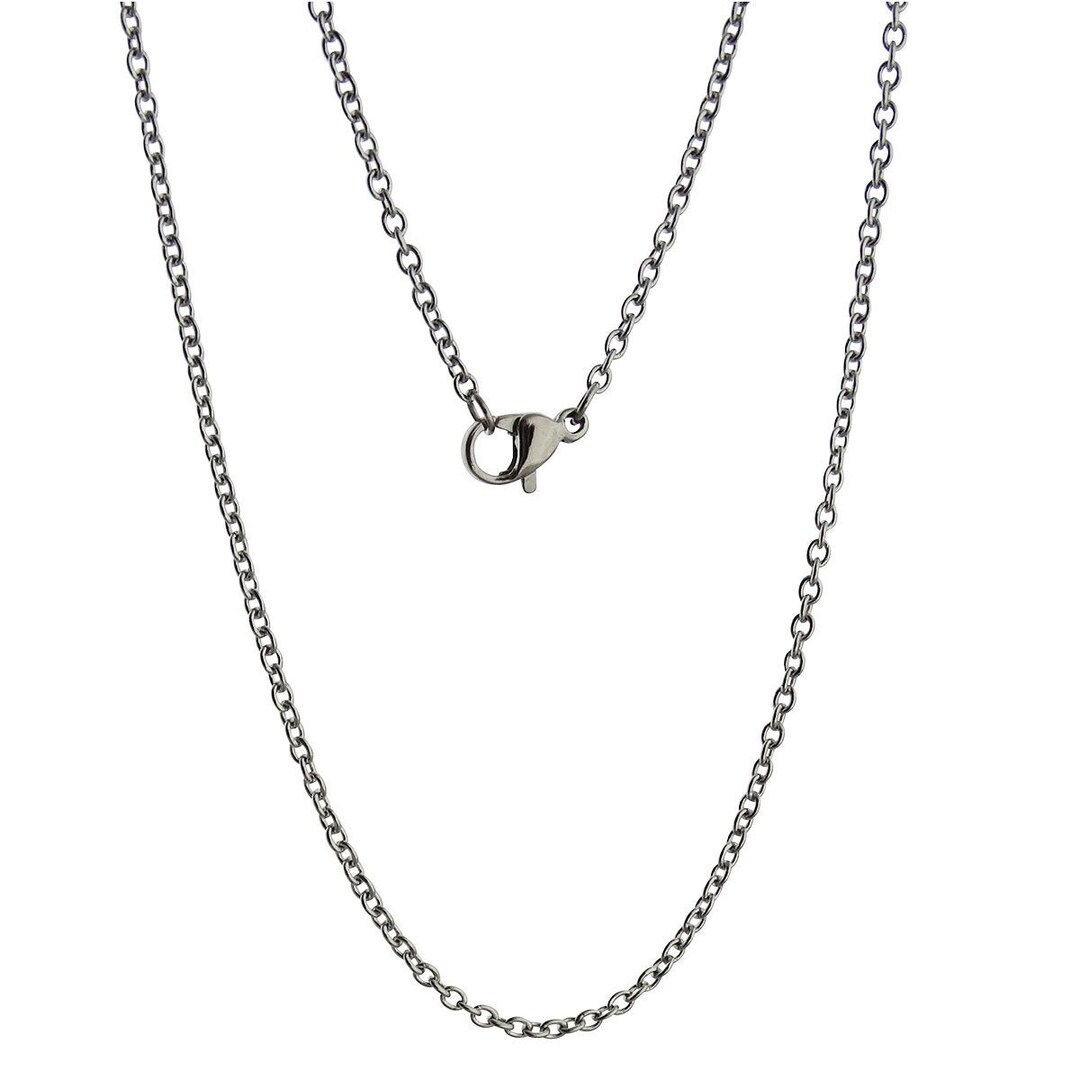 Stainless Steel 2mm Cable Chain With Lobster Clasp 1624 Finished Necklace Etsy