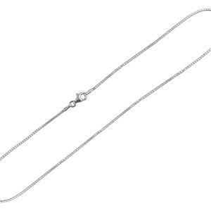 1.2mm Box Chain - 925 Sterling Silver - 16" 18" 20" 22" 24" Italian Necklace image 2