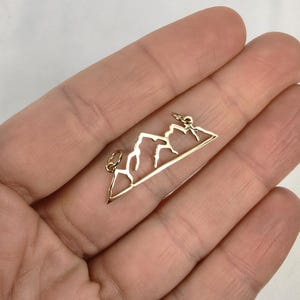Bronze Mountain Pendant Festoon - 10mm x 29mm Double Ring Pendant