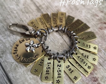 Weight loss journey keyring markers achievement milestone #PoshTags