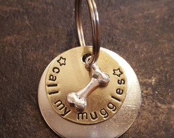 Call my muggles Harry Potter inspired pet dog ID tag