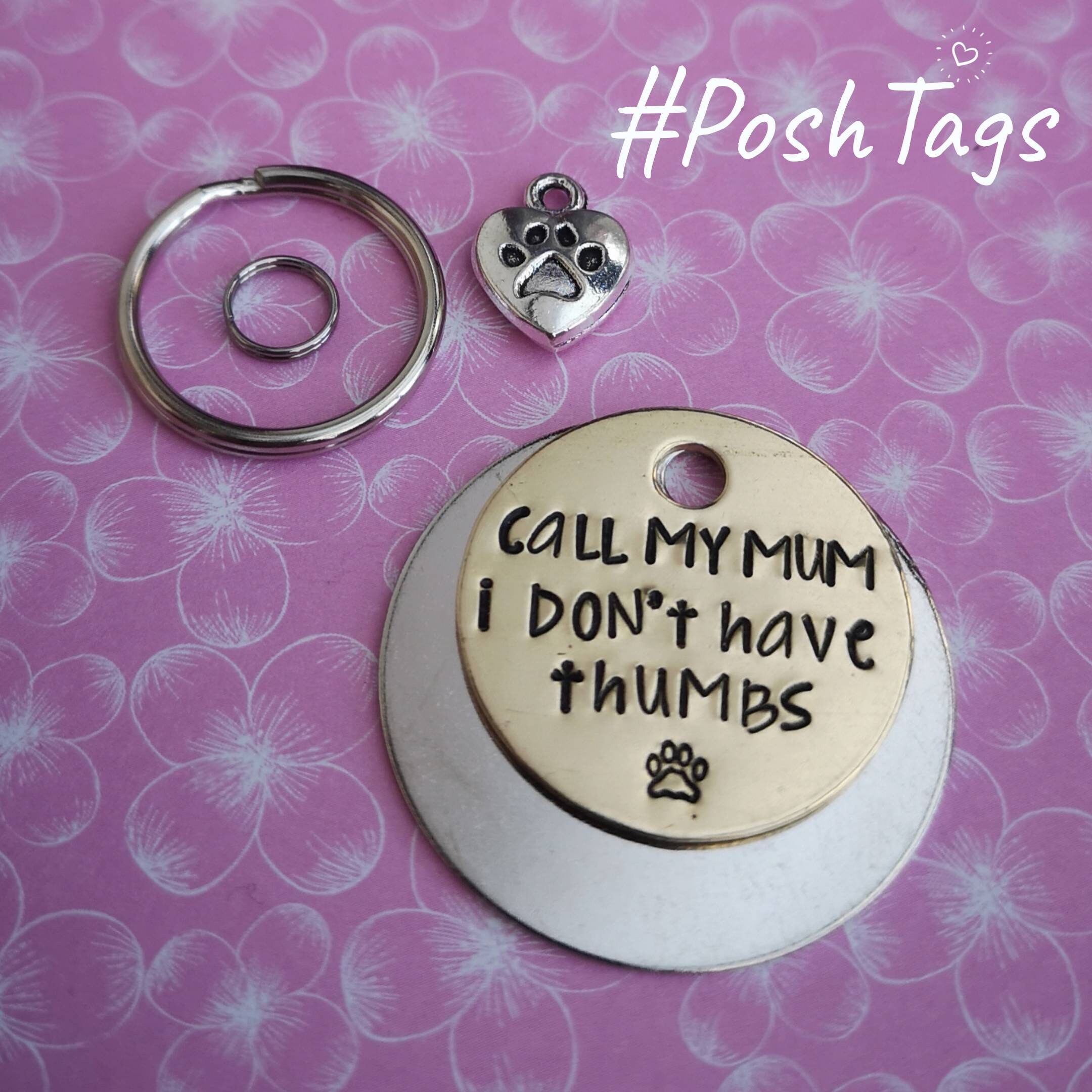 Call My Mum/mom/dad I Don't Have Thumbs Dog Tag Pet Etsy UK