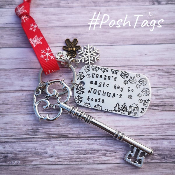 Santa's magic key - personalised magical key for Christmas with gift box #Poshtags