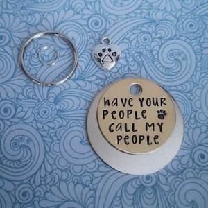 Have your people call my people dog pet cat tag #PoshTags Collar Christmas Gift Idea