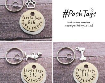 Little legs big attitude - dachshund Jack Russell Bassett hound corgi Yorkshire terrier - funny dog pet tag sausage dog Weiner #PoshTags