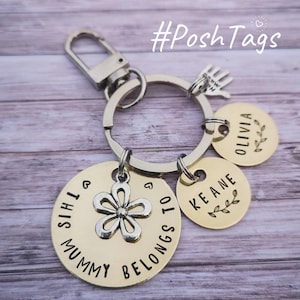 This mummy/grandma/nana/nanny/granny belongs to gift mother&#39;s day birthday keepsake keyring #PoshTags