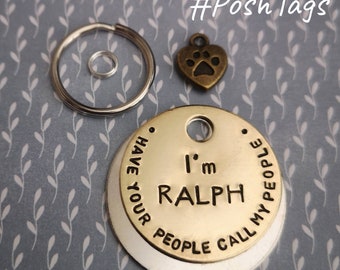 Have your people call my people cat dog pet tag ID #PoshTags Collar Christmas Gift Idea