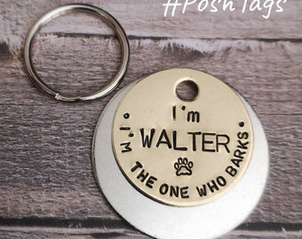 I'm the one who bells - Pfotenabdruck - Hundemarke ID #PoshTags Halsband Weihnachten Geschenkidee