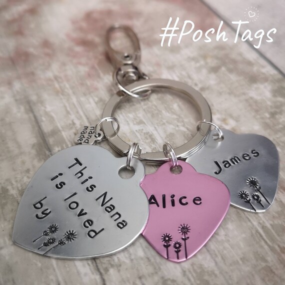 Gran Mummy Nanny Grandma Nana Mothers Day Gift Personalised Wooden Keyring