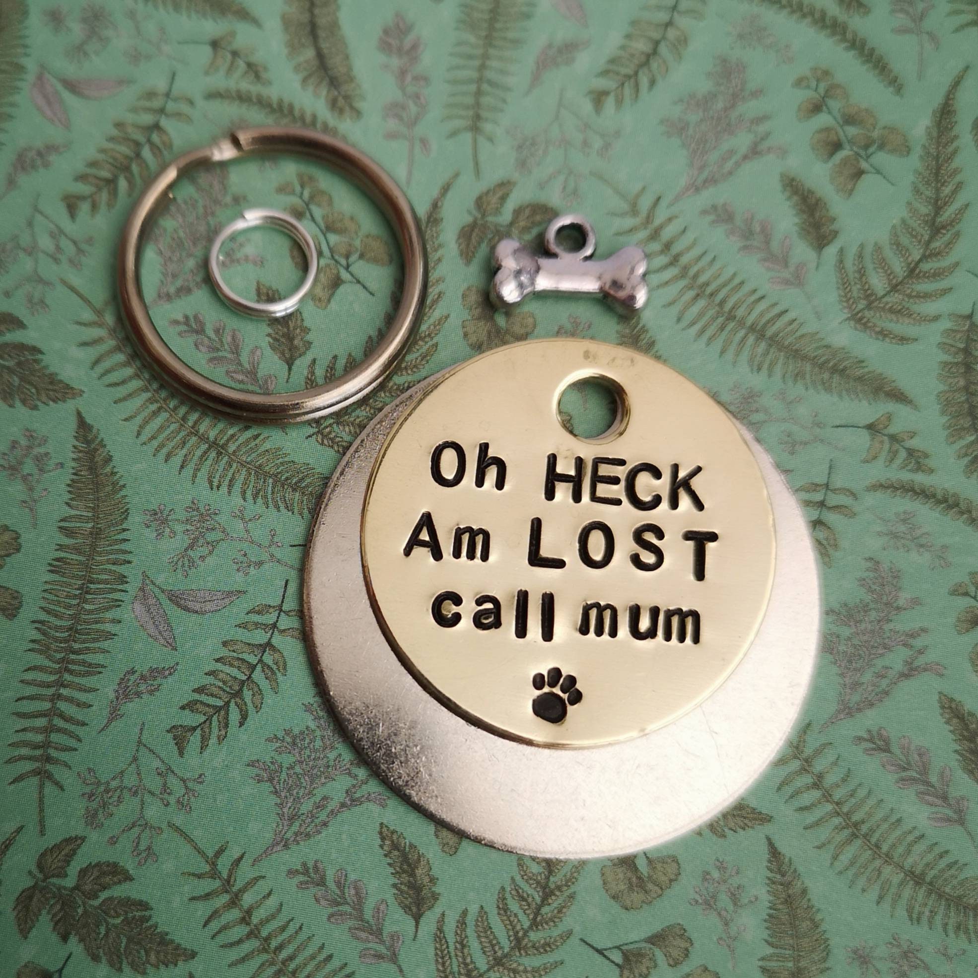 Oh HECK Am LOST Call Mum Doggo Speak Dog Tag Pet Tag Hand | Etsy