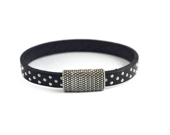 JAGGER Leather Bracelet-Men's AND Women's Bracelet-Black Bracelet-Gifts-Braided Bracelet-Friendship Bracelet-Wrist Bracelet-Friendship Gifts