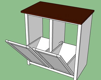 Plans de l'armoire de recyclage des déchets inclinable et guide de construction étape par étape