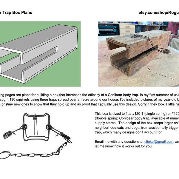 Conibear Squirrel Trap Box Plans