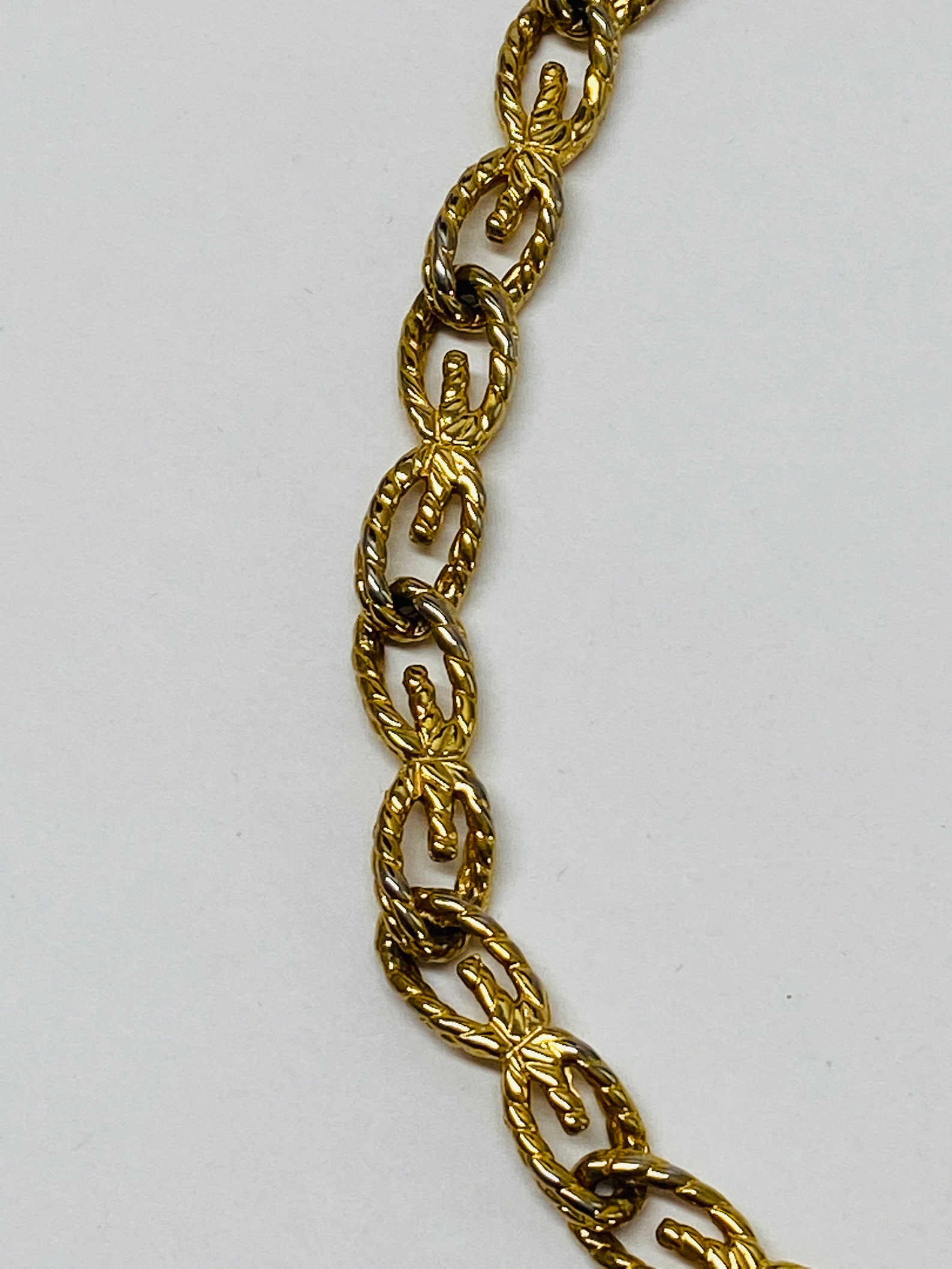 Vintage Givenchy G Link Necklace 80s Couture Twisted Gold Tone Etsy