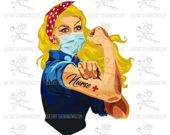 Blonde Nurse PNG File, Nurse Digital File,  Nurse Clip Art.