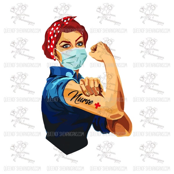 Short Hair Redhead Nurse PNG File, Nurse Digital File, Nurse Clip Art for sublimation