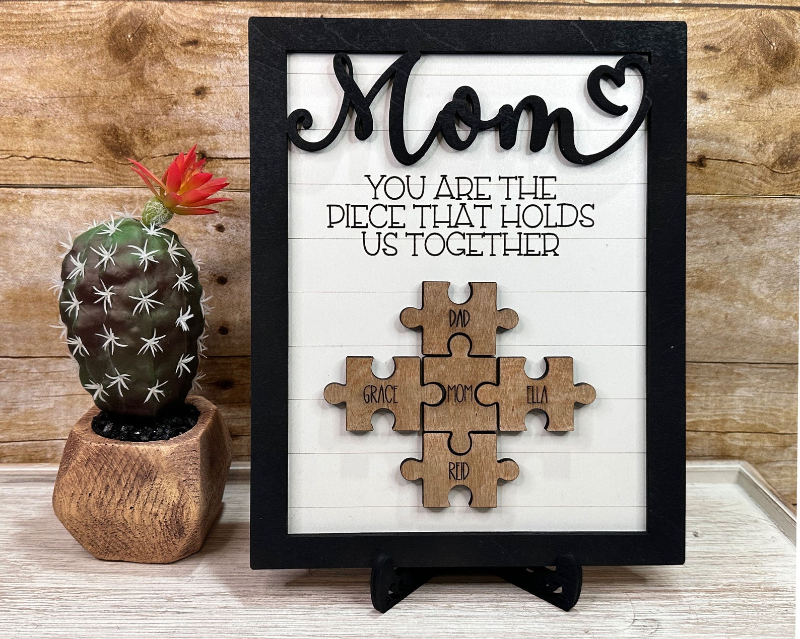 Mom You Are the Piece That Holds Us Together Wooden Puzzle Piece Mother ...