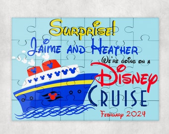 We're Going on Vacation Announcement Puzzle, Disney Cruise Announcement, 30 piece puzzle