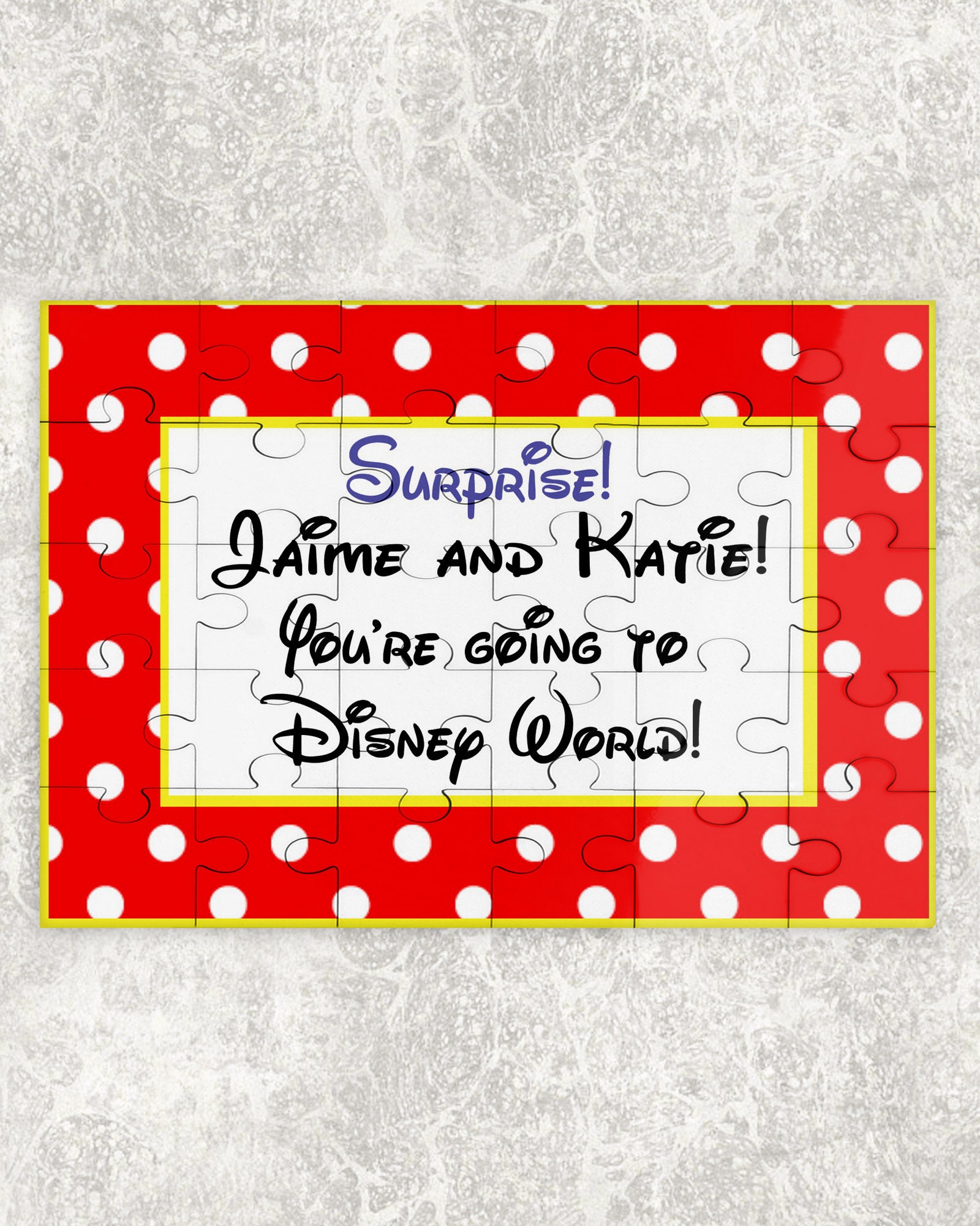 We Re Going On Vacation Announcement Puzzle Disney World Etsy