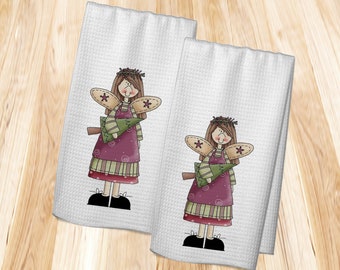Christmas Angel, Christmas Towel for Kitchen, Housewarming, Kitchen decor, Gift for her