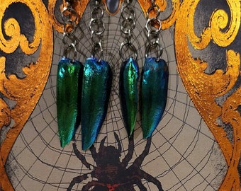Elytra Beetle Wing, oddity, Earrings