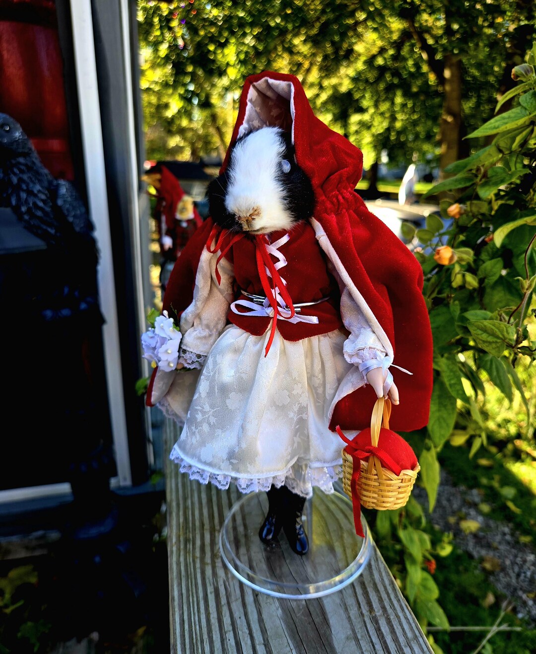 Red Riding Rabbit Hood Little Red Riding Hood, Rabbit, Bunny, Porcelain Doll, Oddities ...