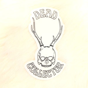 Dead Collector, Oddities, Skull, Antlers, Car Decal, Sticker