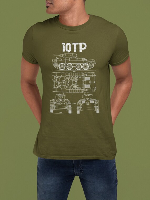 10TP T shirt Polish Prototype of a Tank Great Gift for Him