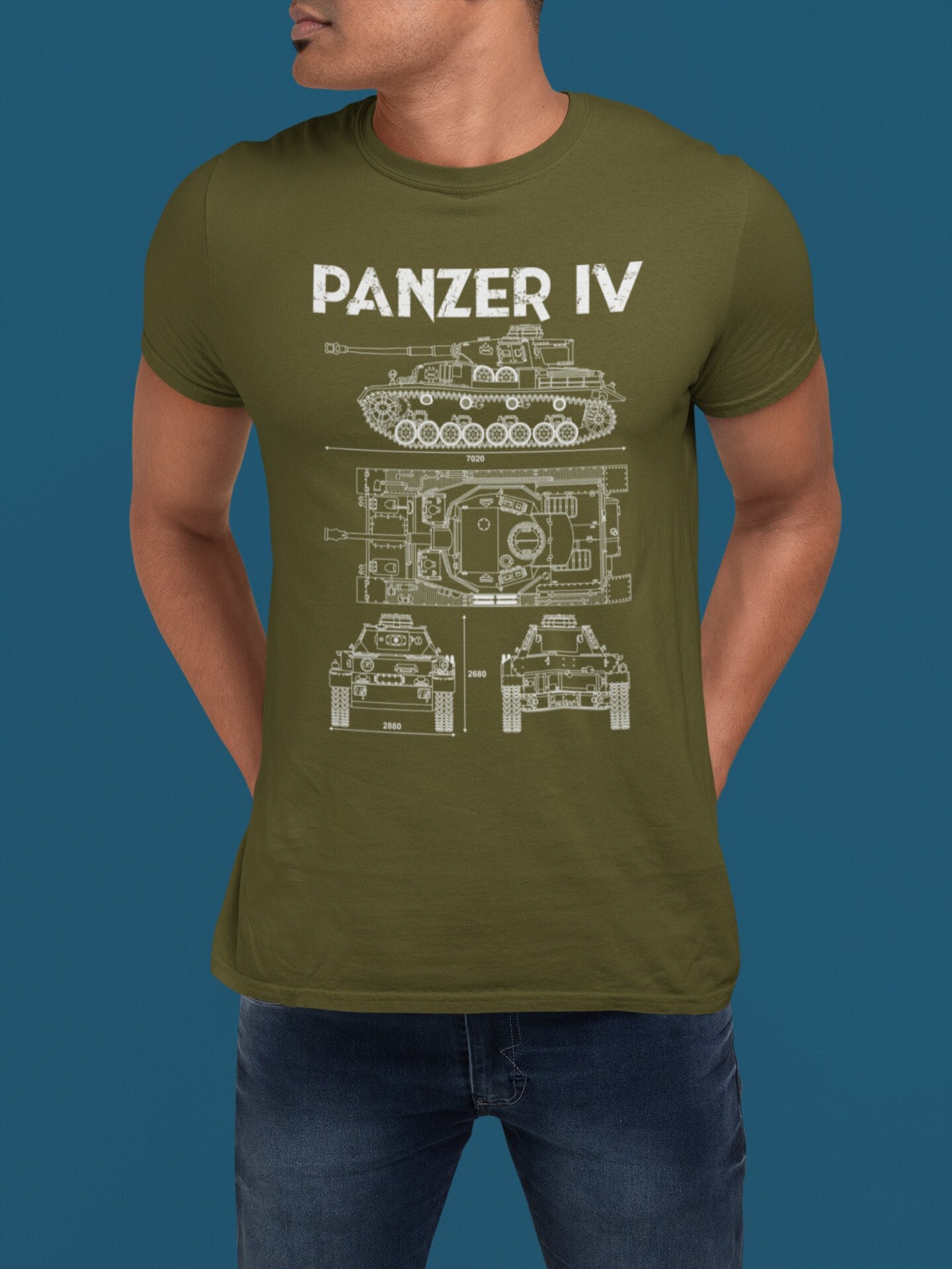 Panzerkampfwagen VI Tiger I Blueprint Fitted Scoop T-Shirt for Sale by The  War Effort