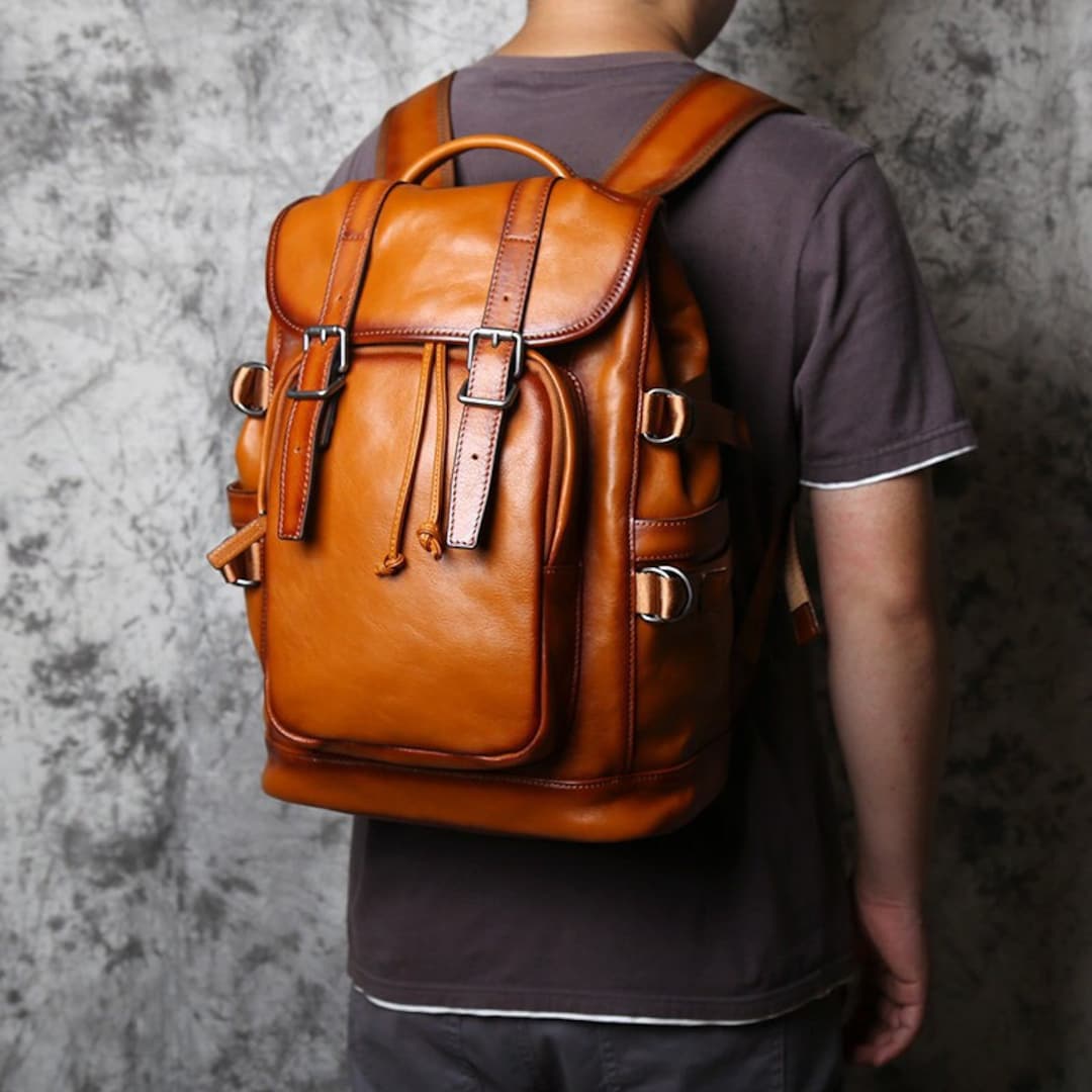 North Face Backpack Volksy Bags Genuine Leather Backpack For Men