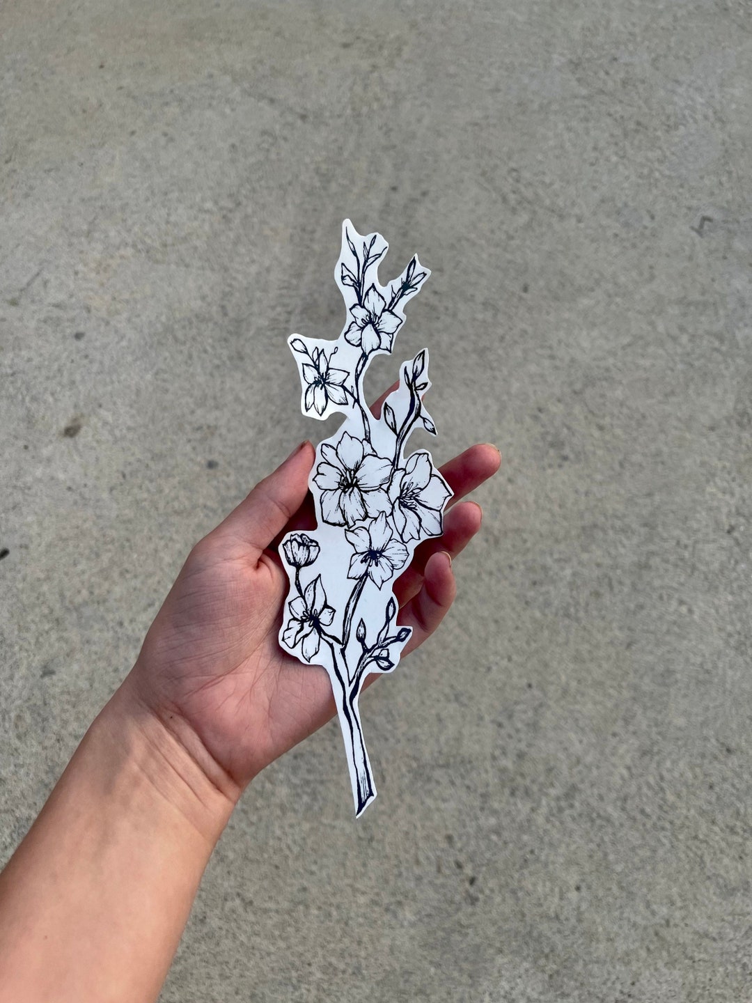 Cherry Blossom Temporary Tattoo / Hand Drawn Temporary Tattoo - Etsy