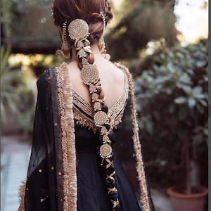 Kundan Hair Jewelry: Indian Pakistani Bridal Hair Piece