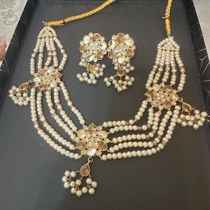 Furshi kundan jewelry, Indian jewelry, pakistani jewelry, necklace set , Furshi necklace, bridal jewelry, wedding necklace, stylish jewelry,